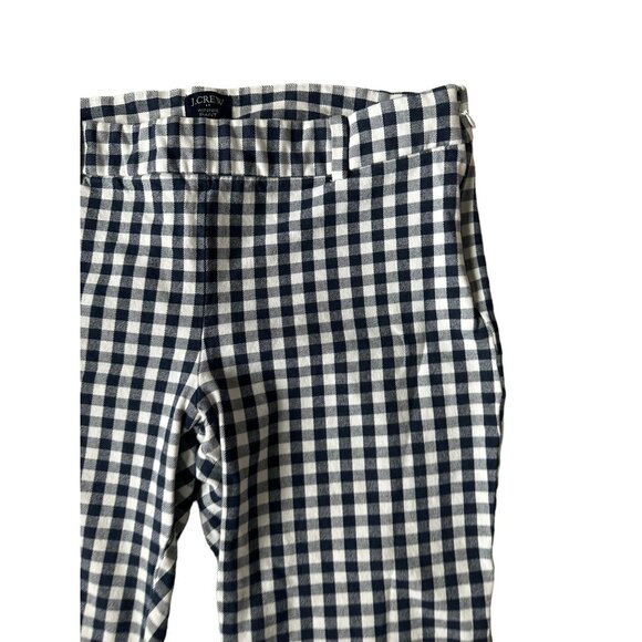 J CREW Winnie Blue White Gingham Plaid Ankle Pants Size 10 - Picture 2 of 5